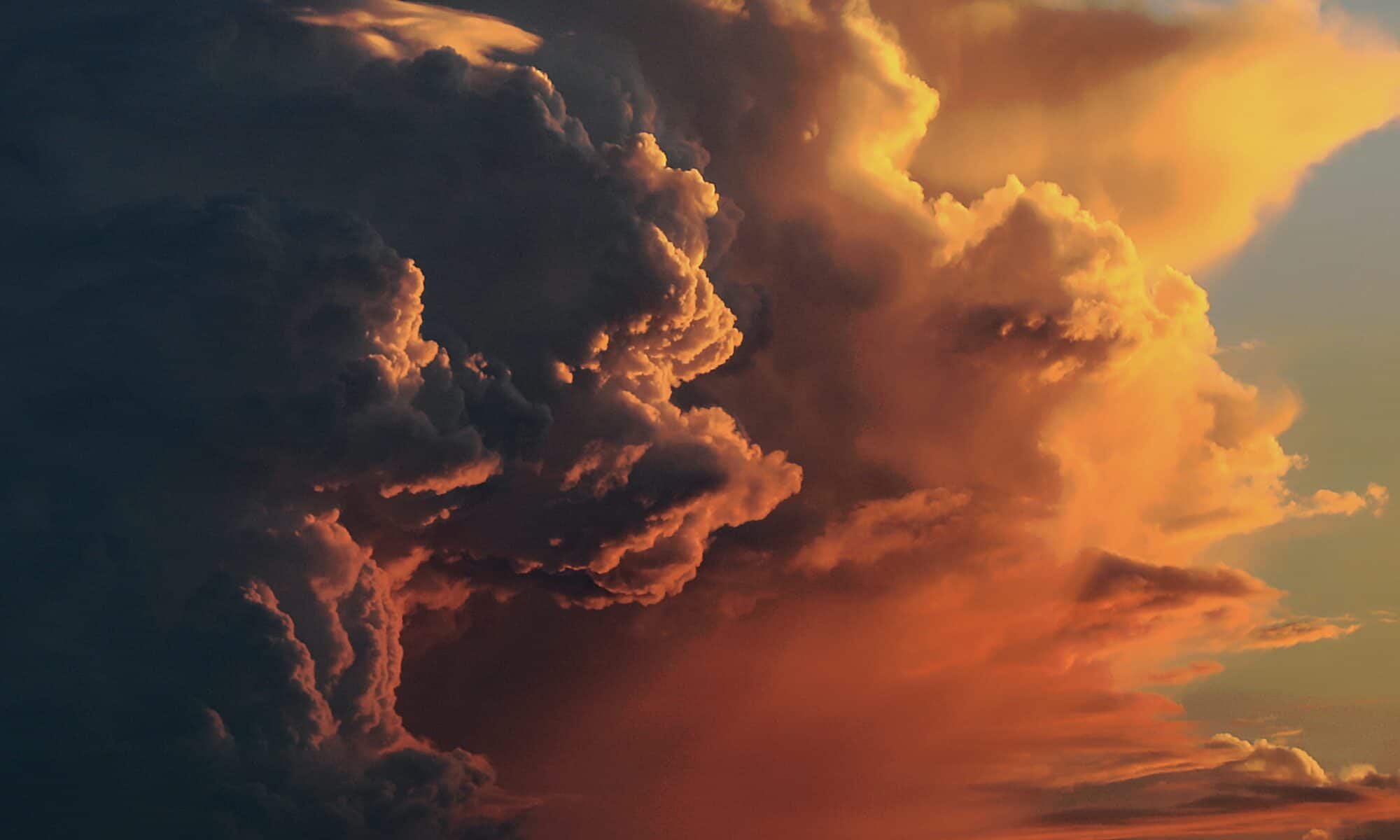 orange clouds